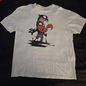 Spiderman/Venom Logo White T-Shirt